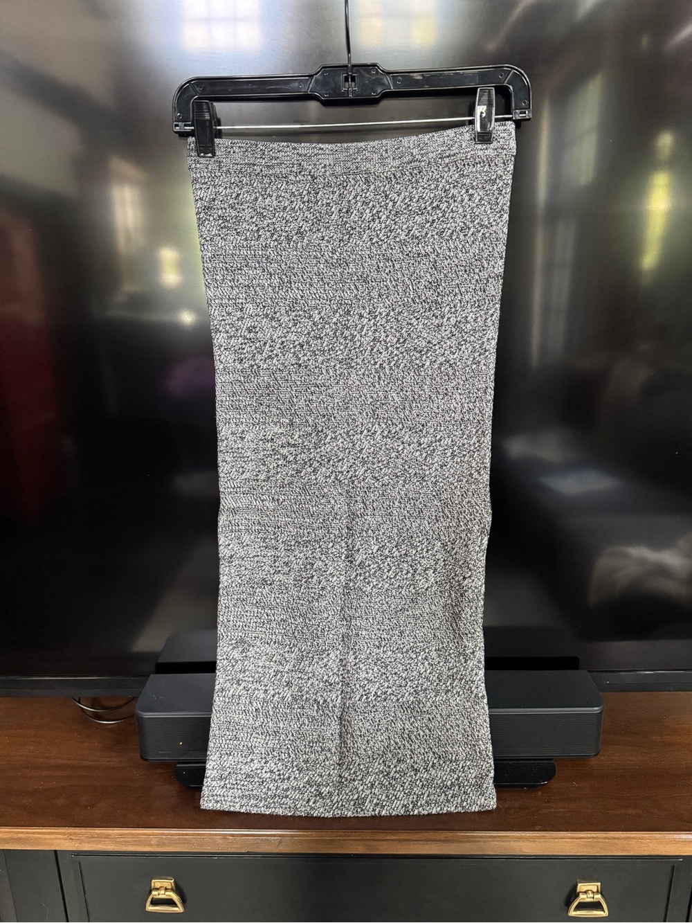 Alice + Olivia Grey Marled Knit Pencil Skirt